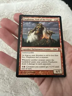 MTG Magic The Gathering Card Purphoros, God of the Forge Theros Regular 135/249 - Image 4