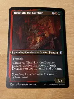 Thrakkus, The Butcher Etched FOIL CLB: Battle for Baldur's Gate NM MTG - Image 1