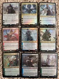 MTG- Secret Lair: Stained Glass Planeswalkers x14 - FOIL (Teferi, Gideon, Bolas) - Image 1