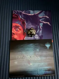 MTG Duskmourn Nightmare Bundle OVERSIZED Glow in the Dark Spindown D20 +posters - Image 1