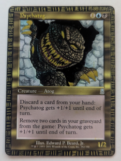 Magic Mtg Odyssey Psychatog ALTERED - Image 1