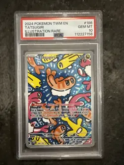 2024 Pokemon Twilight Masquerade Tatsugiri Illustration English, PSA 10 - Image 1