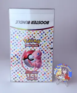 Pokemon 151 Booster Bundle Display Case SEALED + Semi Rigid Plastic Case - Image 1