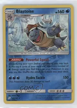 Blastoise Reverse Foil Pokemon Sun & Moon Team Up #25 - Image 1
