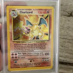 1999 POKEMON BASE SET UNLIMITED #4 CHARIZARD-HOLO PSA 6 - Image 3