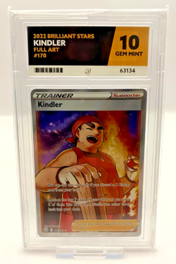 Pokemon Ace Grading 10 - Kindler 170/172 SW&SH Brilliant Stars *Gem Mint* - Image 1