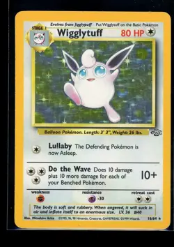 Wigglytuff 16/64 Holo Rare Pokemon 1999 Jungle - [LP] - Image 1