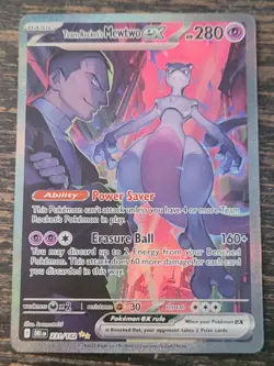 Team Rocket's Mewtwo ex 231/182 SIR Destined Rivals Pokemon TCG - Image 1