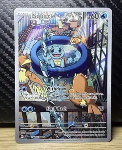 Pokemon Squirtle 148/142 Illustration Rare Stellar Crown NM - Image 1