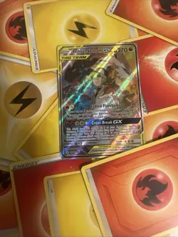 Reshiram & Zekrom GX (Full Art) 222/236 Sm-Cosmic Eclipse Pokemon Card - Image 1