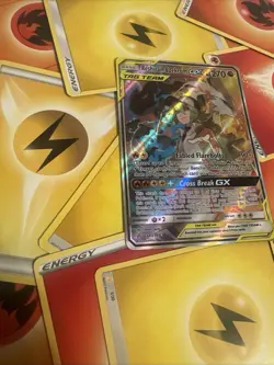 Reshiram & Zekrom GX (Full Art) 222/236 Sm-Cosmic Eclipse Pokemon Card - Image 2