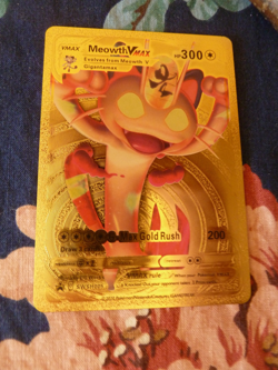Meowth VMAX HP300 Gold Foil Pokemon Card G-Max Gold Rush card Pokemon - Image 1
