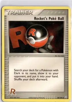Rocket's Poke Ball Uncommon Team Rocket Returns 89/109 Pokemon Trading Card TCG - Image 1