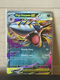 Pokemon TCG Mega Sharpedo ex 061/094 Phantasmal Flames Double Rare Holo Card - Image 1