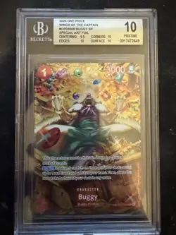 BGS 10 BUGGY OP03-008 SP Alternate Alt Art One Piece Card ENGLISH PSA - Image 1