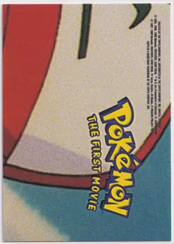 Pokemon Snorlax Sticker Card Topps Movie Edition Black Logo Lapras Clefairy - Image 2