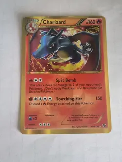 Charizard 136/135 Secret Rare Shiny Plasma Storm Holo Card - Image 1