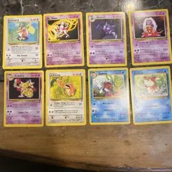 Pokemon TCG Base Set 2 Lot of 8 Cards No Duplicates - Image 1