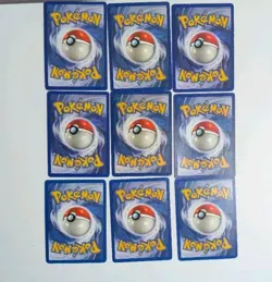 Pokemon TCG Base Set 9 Card Non Holo Lot - MP-LP Condition - Image 2