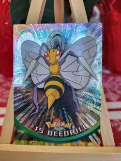 Topps Pokemon #15 Beedrill HOLO/FOIL CARD - TV Animation Edition, 1999, NM - Image 1
