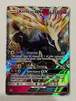 GREAT CONDITION! 2018 Holo Xerneas GX 90/131 Pokemon Card! - Image 1