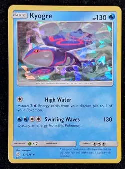 Kyogre 53/236 Holo Rare Cracked Ice Cosmic Eclipse Pokemon Card 2019 - Image 1