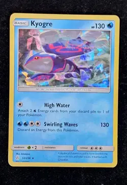 Kyogre 53/236 Holo Rare Cracked Ice Cosmic Eclipse Pokemon Card 2019 - Image 2