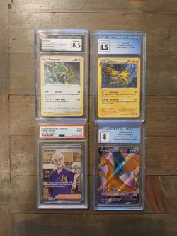 Pokemom TCG Lot of 4 Graded Pokemon Cards PROMO ZARD. PROMO RAYQUAZA and More - Image 1