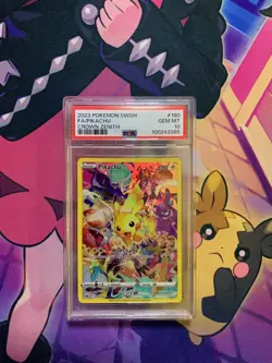 Pokemon Pikachu TCG Card Crown Zenith Secret Rare 160/159 PSA 10 - Image 1