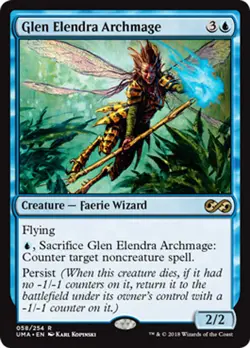 MTG GLEN ELENDRA ARCHMAGE EXC - ARCIMAGA DI GOLA ELENDRA - UMA - MAGIC - Image 1
