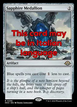 MTG SAPPHIRE MEDALLION FOIL EXC - MEDAGLIONE DI ZAFFIRO 296 - MH3 - MAGIC - Image 1