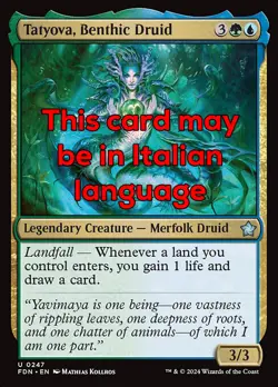 MTG TATYOVA, BENTHIC DRUID FOIL EXC TATYOVA, DRUIDA DELLE PROFONDITA 247 FDN - Image 1
