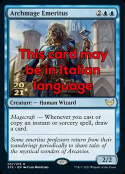 MTG ARCHMAGE EMERITUS FOIL EXC - ARCIMAGO EMERITO - STX PRE - MAGIC - Image 1