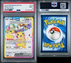PIKACHU EX 2024 POKEMON S&V SURGING SPARKS ULTRA RARE 219/191 PSA 9 - Image 1