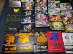 HUGE Lot Of 20 Pokemon ETB Posters/Covers! Celebrations, Evolving Skies, Etc. - Image 2