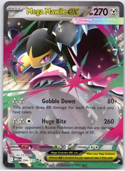POKEMON TCG MEGA MAWILE EX 094/132 MEG DOUBLE RARE MEGA EVOLUTION POKEMON - Image 1
