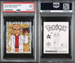 1999 Merlin Pokemon S33 Prof.Oak - Prism PSA Mint 9 - Image 3