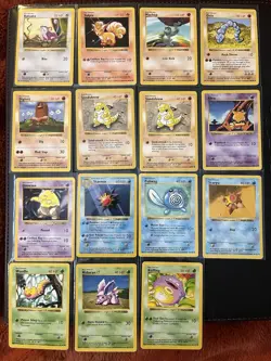 Pokemon TCG Shadowless Base Set Lot Of Commons (range LP-HP) - Image 1