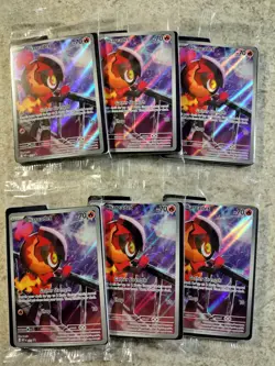 POKEMON PHANTASMAL FLAMES ETB EXCLUSIVE PROMO CHARCADET LOT OF 6 FACTORY SEALED - Image 1