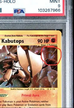 NEW CERT PSA 9- Pokemon Skyridge - Kabutops H13/H32 Holo ✨SWIRL✨ - Image 2
