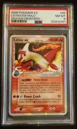 2006 POKEMON EX DRAGON FRONTIERS #95 LATIAS EX HOLO PSA 8 - Image 1