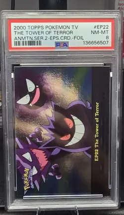 Topps Pokemon The Tower Of Terror EP22 2000 Holo PSA 8 - Image 1