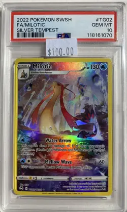 PSA 10 2022 Pokemon SWSH FA/Milotic Silver Tempest #TG02 GEM MINT Slab - Image 1