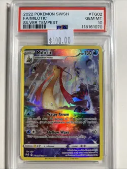 PSA 10 2022 Pokemon SWSH FA/Milotic Silver Tempest #TG02 GEM MINT Slab - Image 2