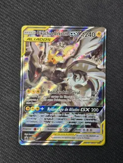 Portuguese Pikachu & Zekrom GX SM168 Sm Holo Pokemon TCG LP - Image 1