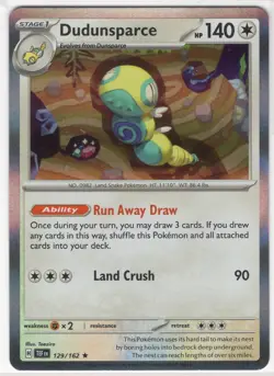 Pokemon Dudunsparce Holo Rare SV05: Temporal Forces 129/162 NM - Image 1