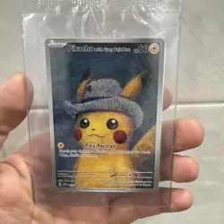 Pikachu with Grey Felt Hat Van Gogh Promo SVP 085 Pokemon - Image 2