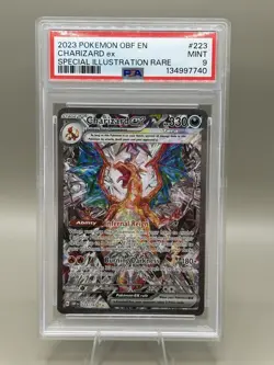 2023 Charizard EX Pokemon Obsidian Flame 223/197 Special Illustration Rare PSA 9 - Image 1