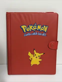 Vintage Pokemon Gotta Catch 'Em All Binder Red Pikachu 1999 Pokemon - Image 1