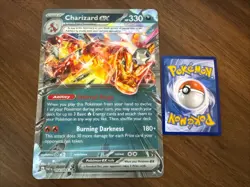Pokemon Charizard ex 054/091 Paldean Fates Jumbo Card Lithograph Holo - Image 1